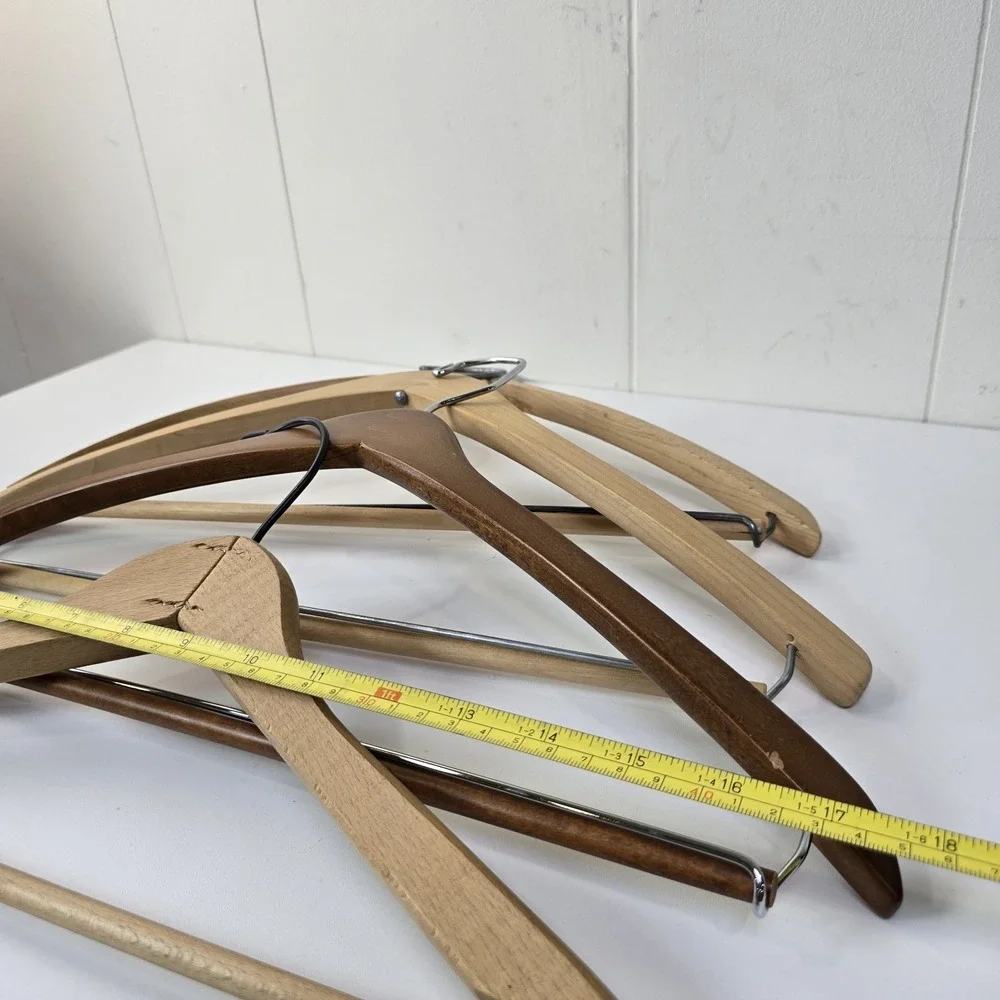 Vintage Brooks Brothers H Stockton Wooden Suit Coat Hangers Classics Bundle of 4